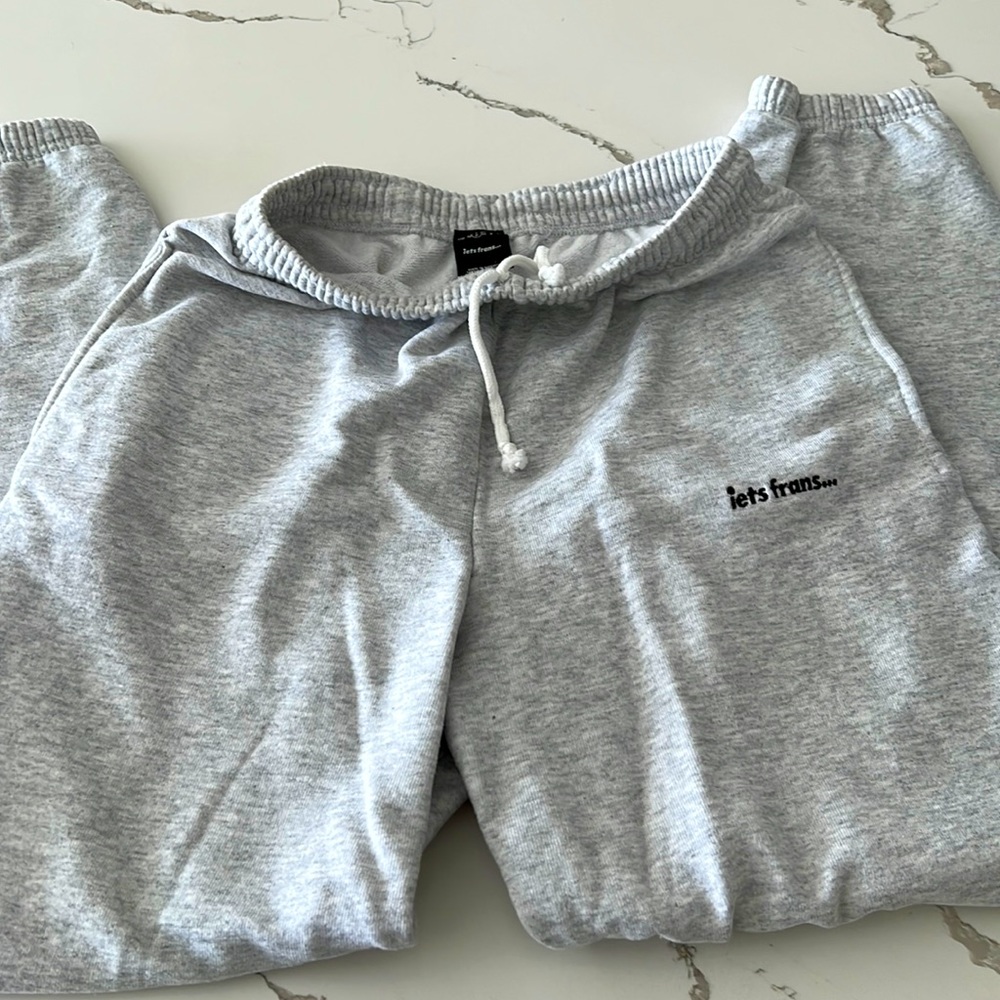 Iet Frans drawstring sweatpants with pockets grey size S